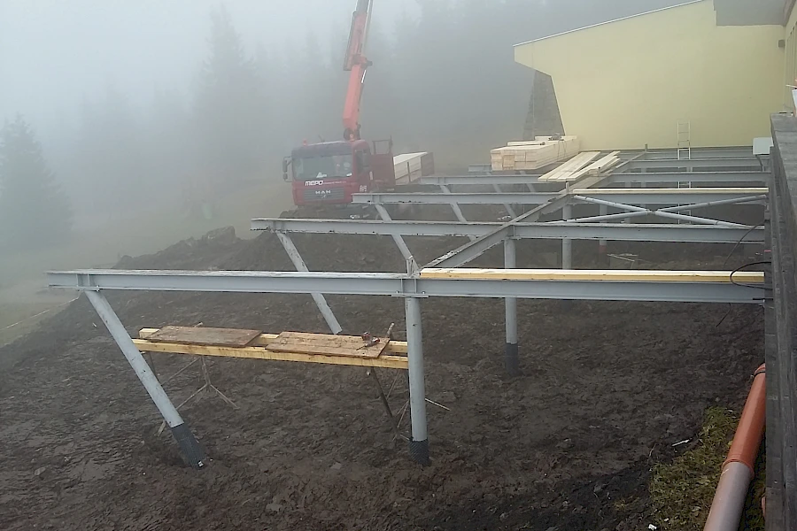 Přístavba restaurace Na Pláni – Svatý Petr — reference statického návrhu, fotografie 7